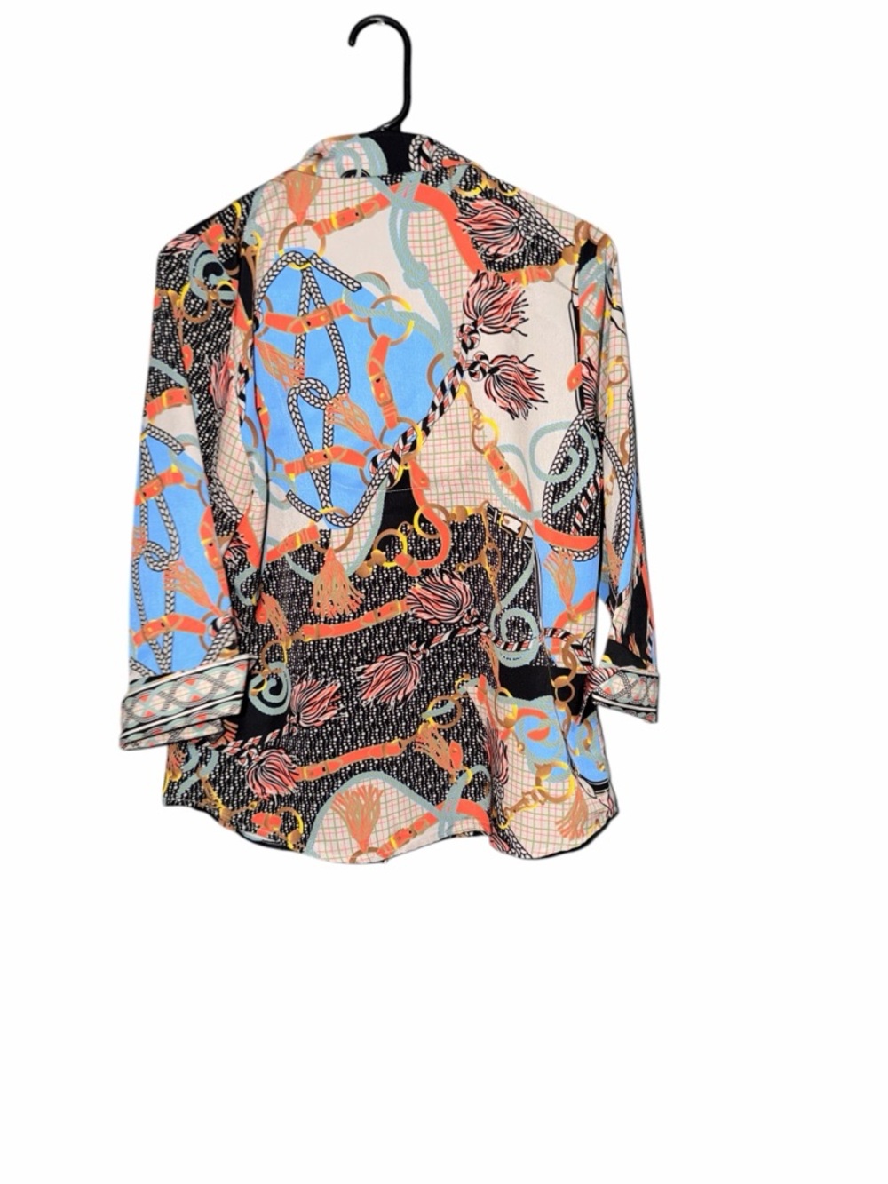 Gretchen Scott Designs Multicolor Chain & Rope Print Blouse - Picture 3 of 5